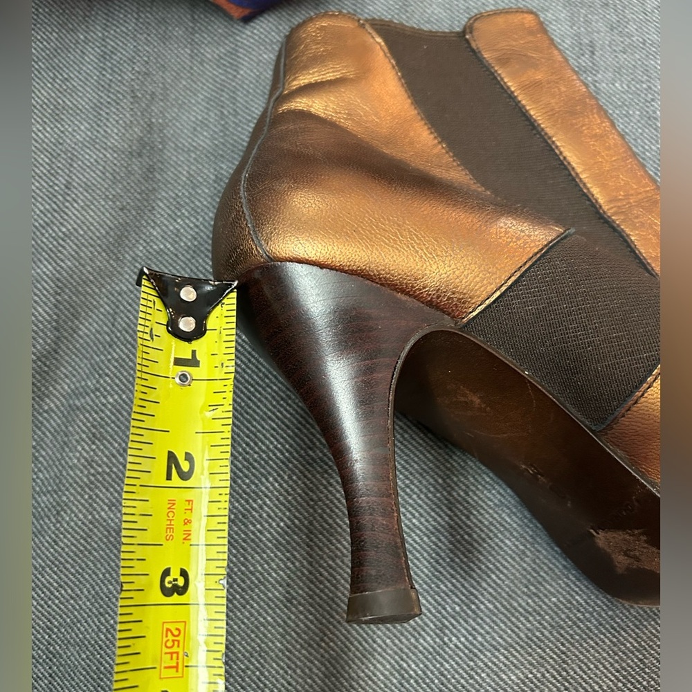 Donald J. Pliner Metallic Bronze Pointed-Toe Ankle Booties - Picture 6 of 6
